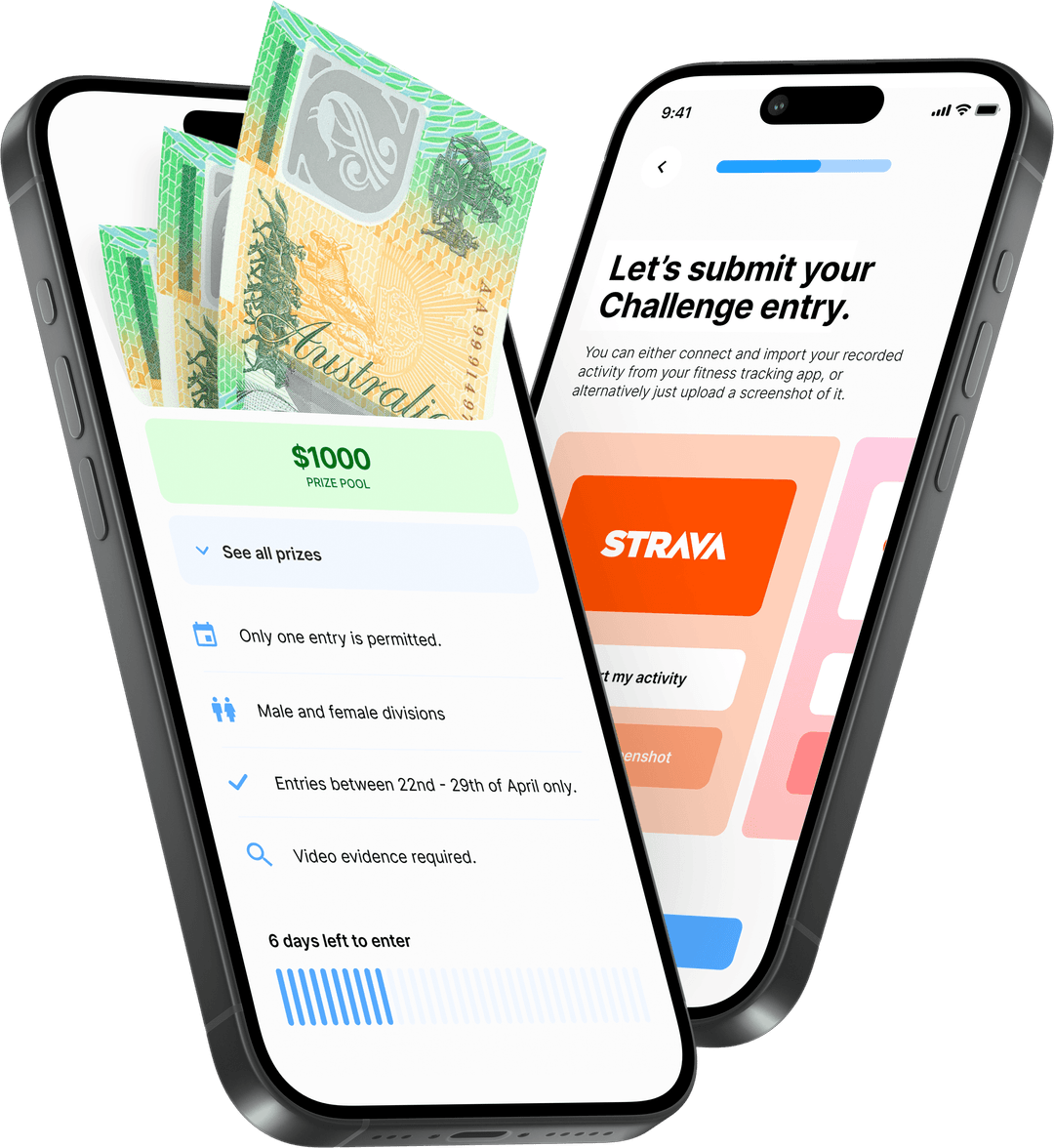 Browse fitness challenges in the app